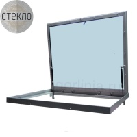 Люк в подвал  стеклогор 700х700*63 со стеклом