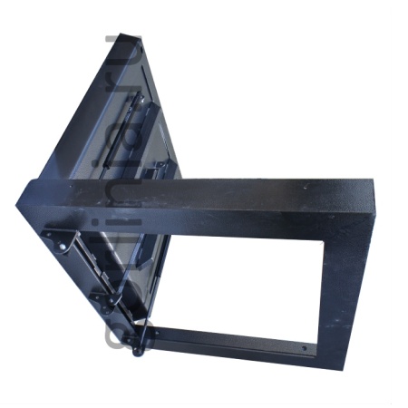 Тротуарный люк скрытого монтажа с декоративным мощением крышки брусчаткой